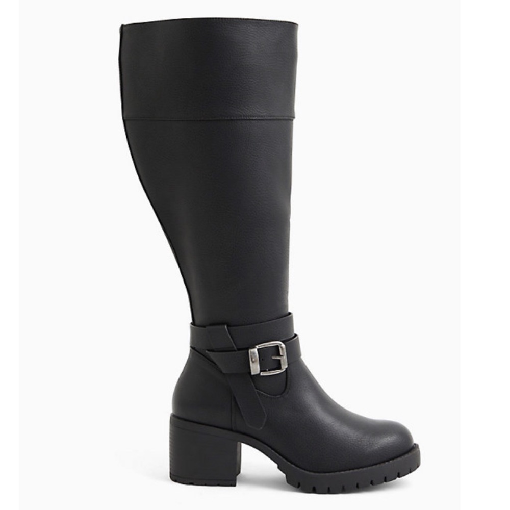 NWT TORRID WW/CALF Lug Sole Buckle Boot - Picture 2 of 11